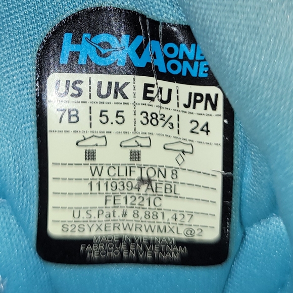 Hoka One One Women Clifton 8 Size 7B - Picture 16 of 16